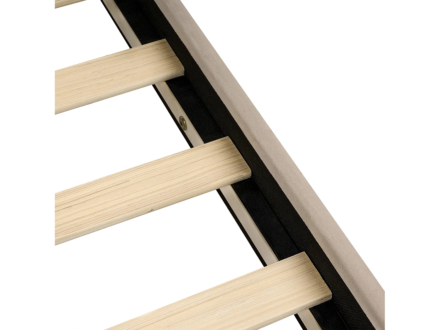 Lit avec sommier Velours SAUVIAN 180 x 200 cm Taupe