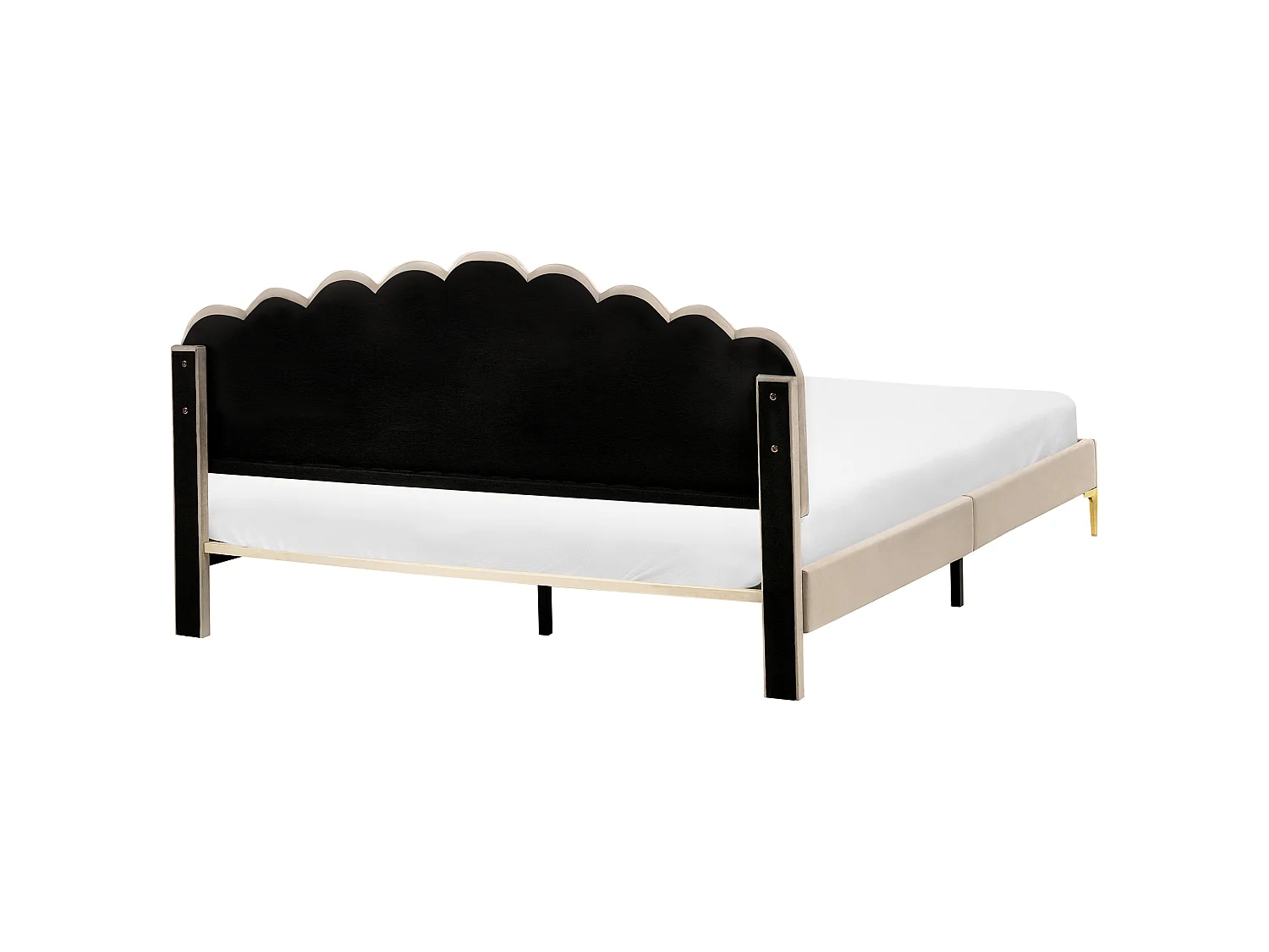Bed Velvet SAUVIAN 180 x 200 cm (EU Super King) Taupe
