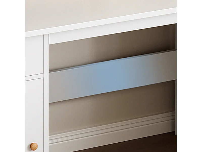 Biurko komputerowe białe loft pod laptop stolik z regałem gamingowe duże