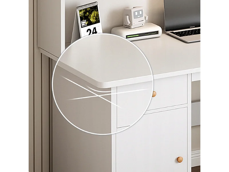 Biurko komputerowe białe loft pod laptop stolik z regałem gamingowe duże