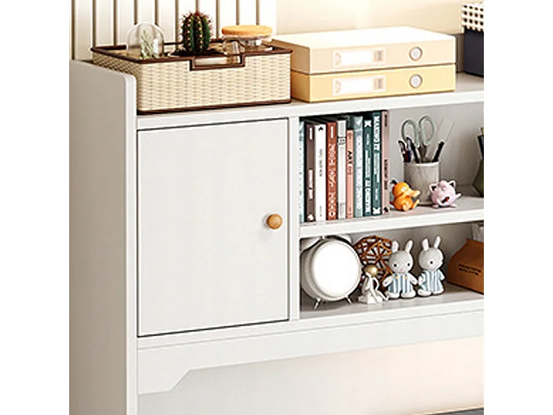 Biurko komputerowe białe loft pod laptop stolik z regałem gamingowe duże