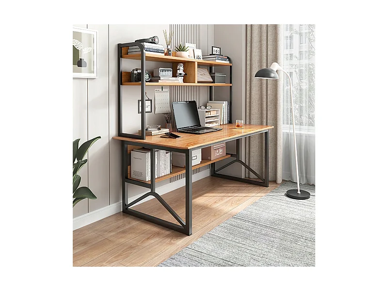 Biurko komputerowe ciemny buk pod laptop stolik gamingowe nowoczesne 120 cm