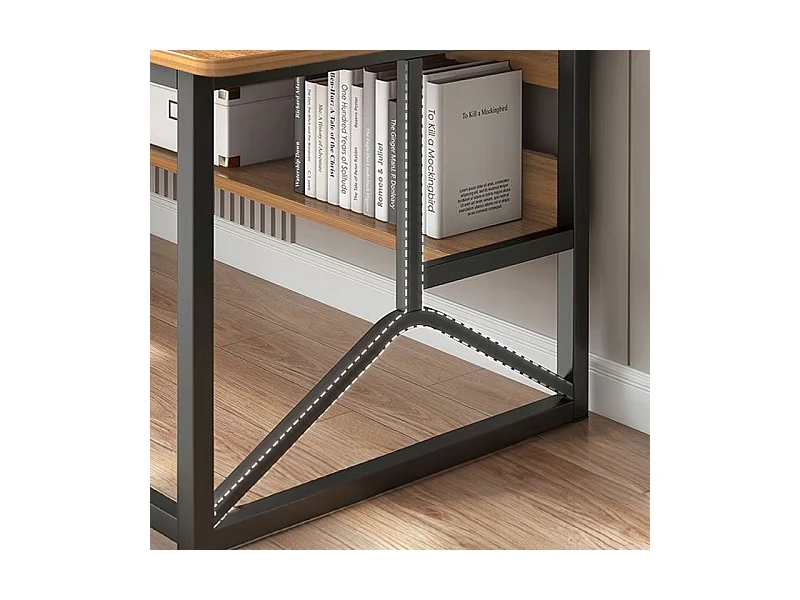 Biurko komputerowe ciemny buk pod laptop stolik gamingowe nowoczesne 120 cm