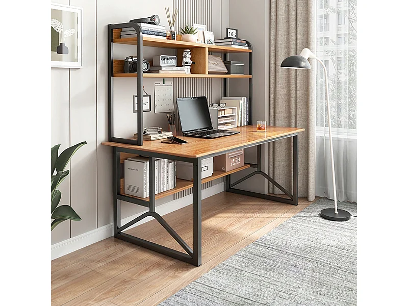 Biurko komputerowe ciemny buk pod laptop stolik gamingowe nowoczesne 120 cm