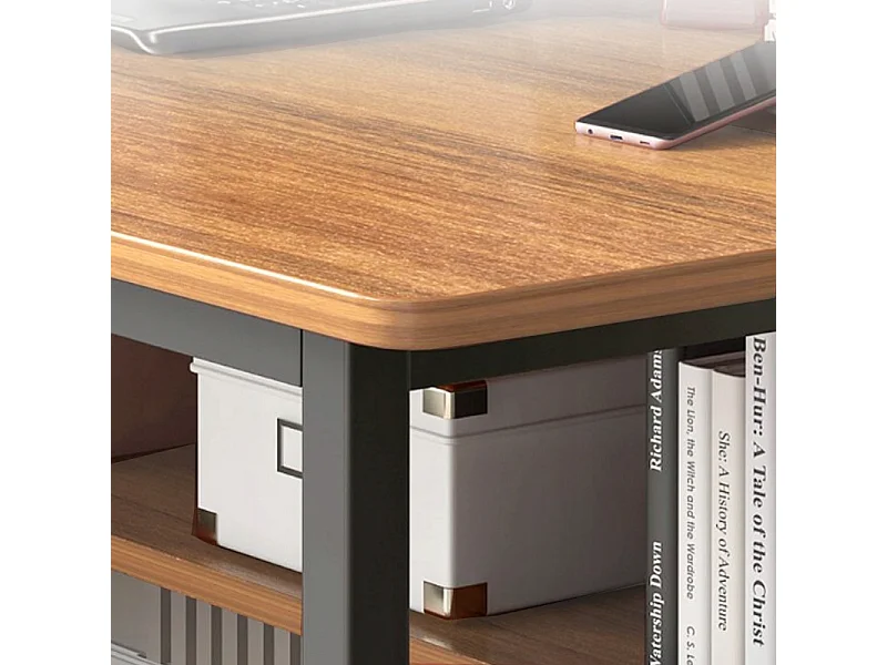 Biurko komputerowe ciemny buk pod laptop stolik gamingowe nowoczesne 120 cm