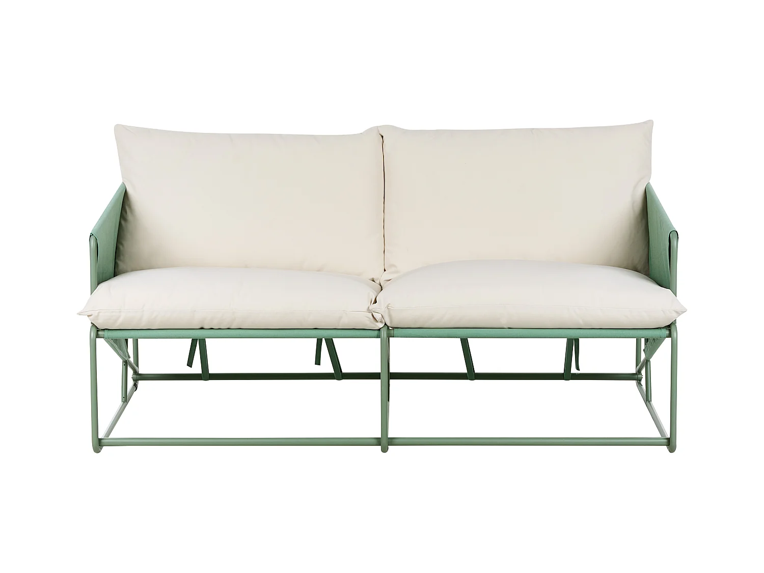 Canapé de jardin 2 places PONTE Métal Vert