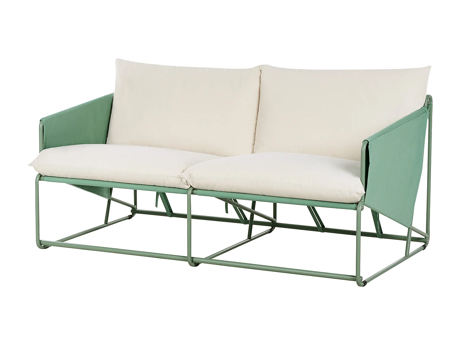 Canapé de jardin 2 places PONTE Métal Vert