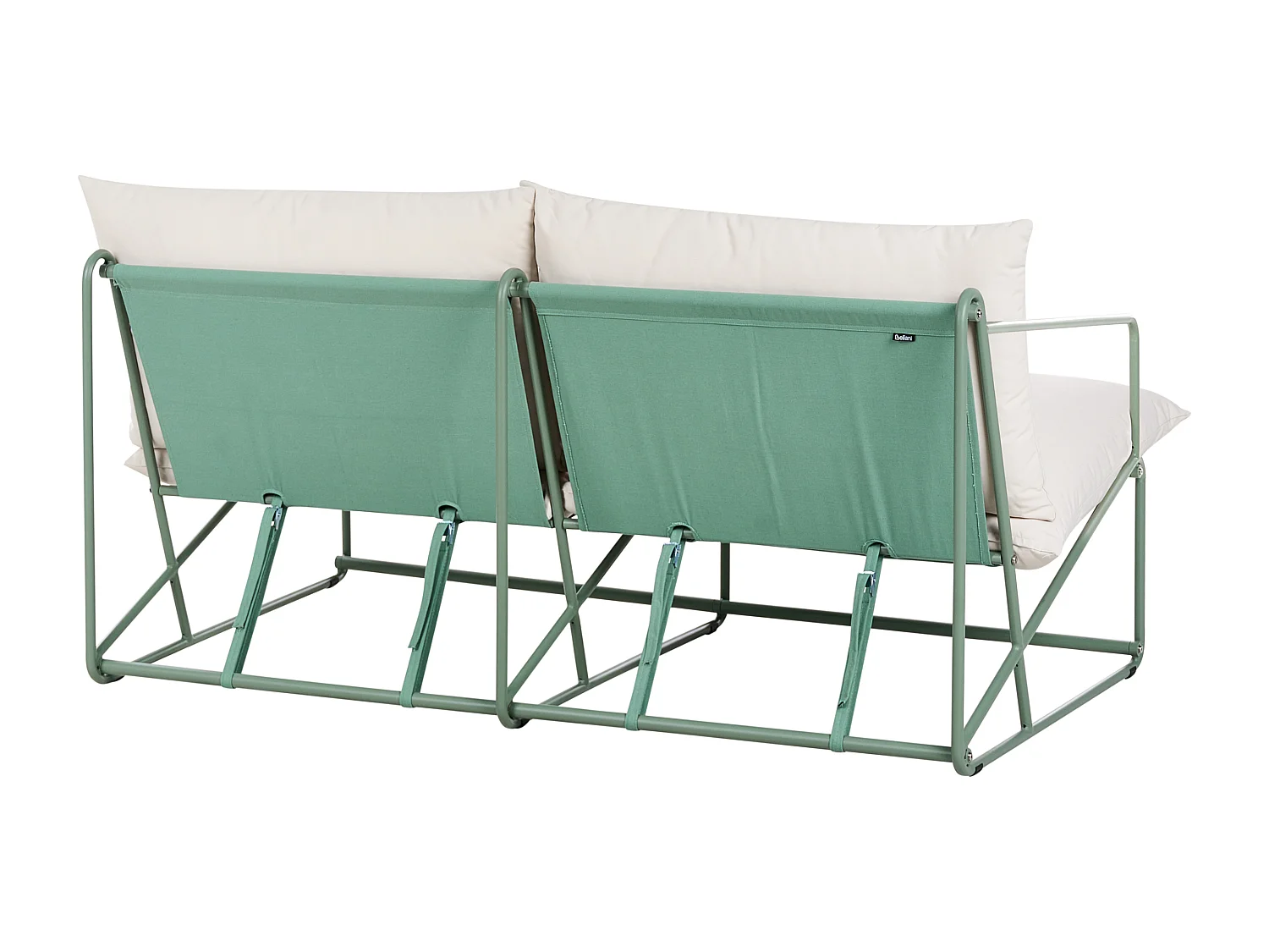 Canapé de jardin 2 places PONTE Métal Vert