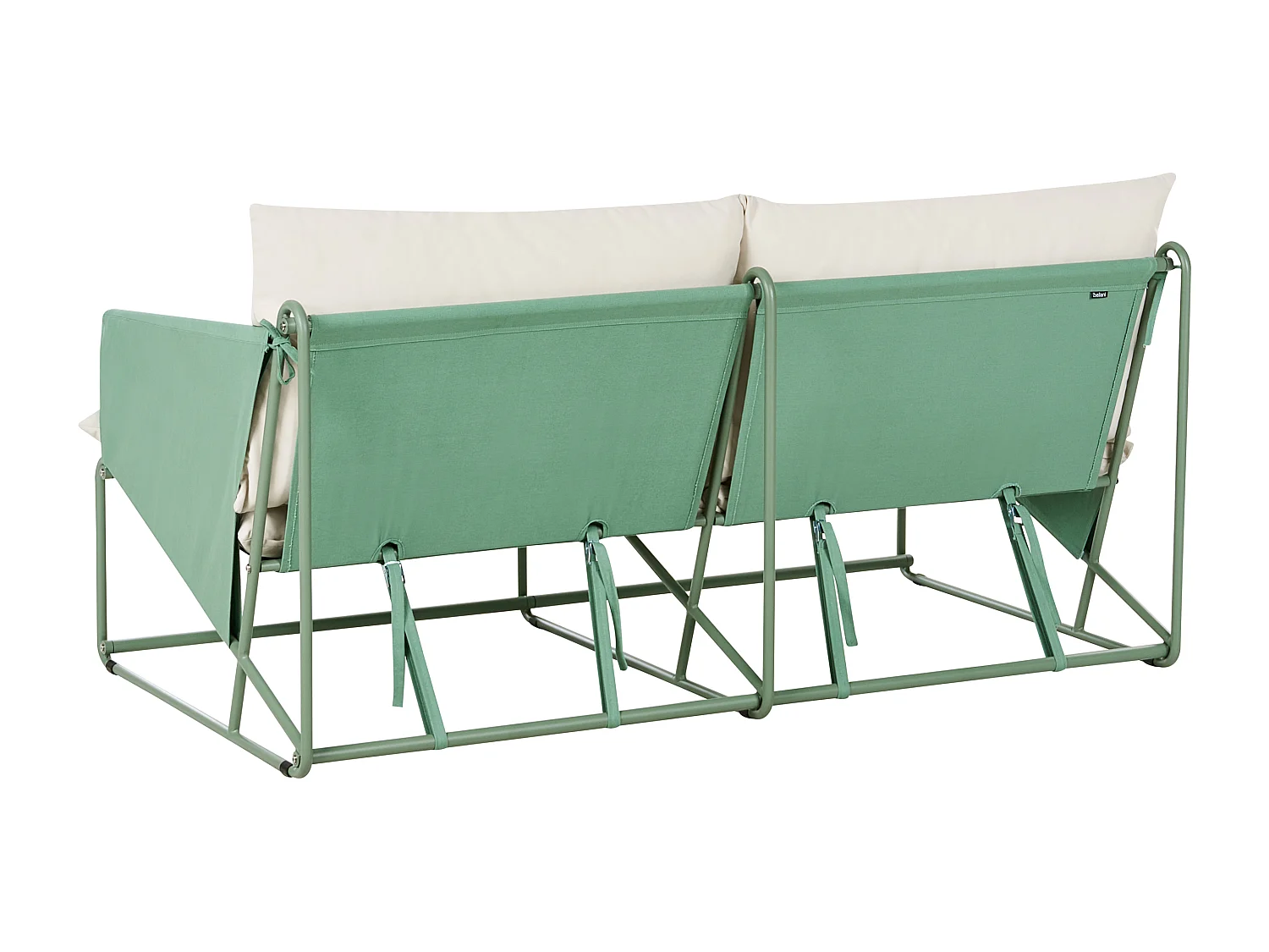 Canapé de jardin 2 places PONTE Métal Vert