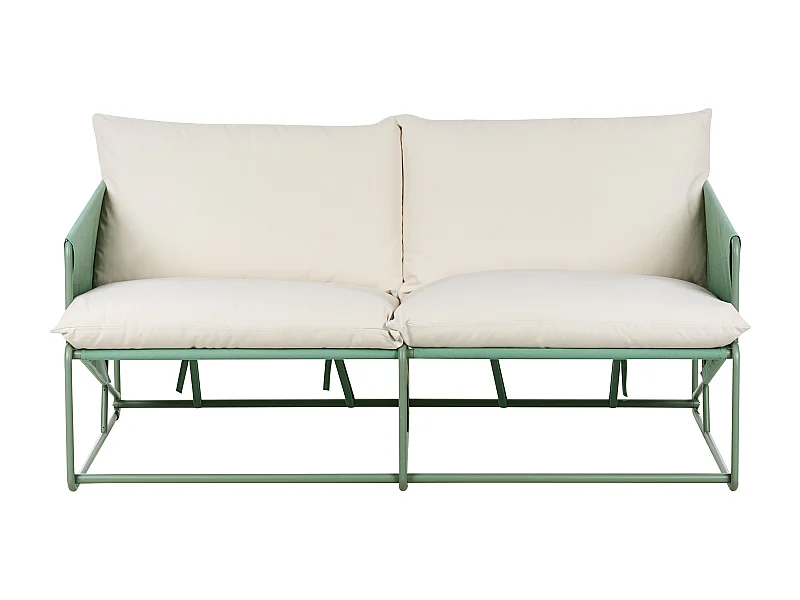 Canapé de jardin 2 places PONTE Métal Vert