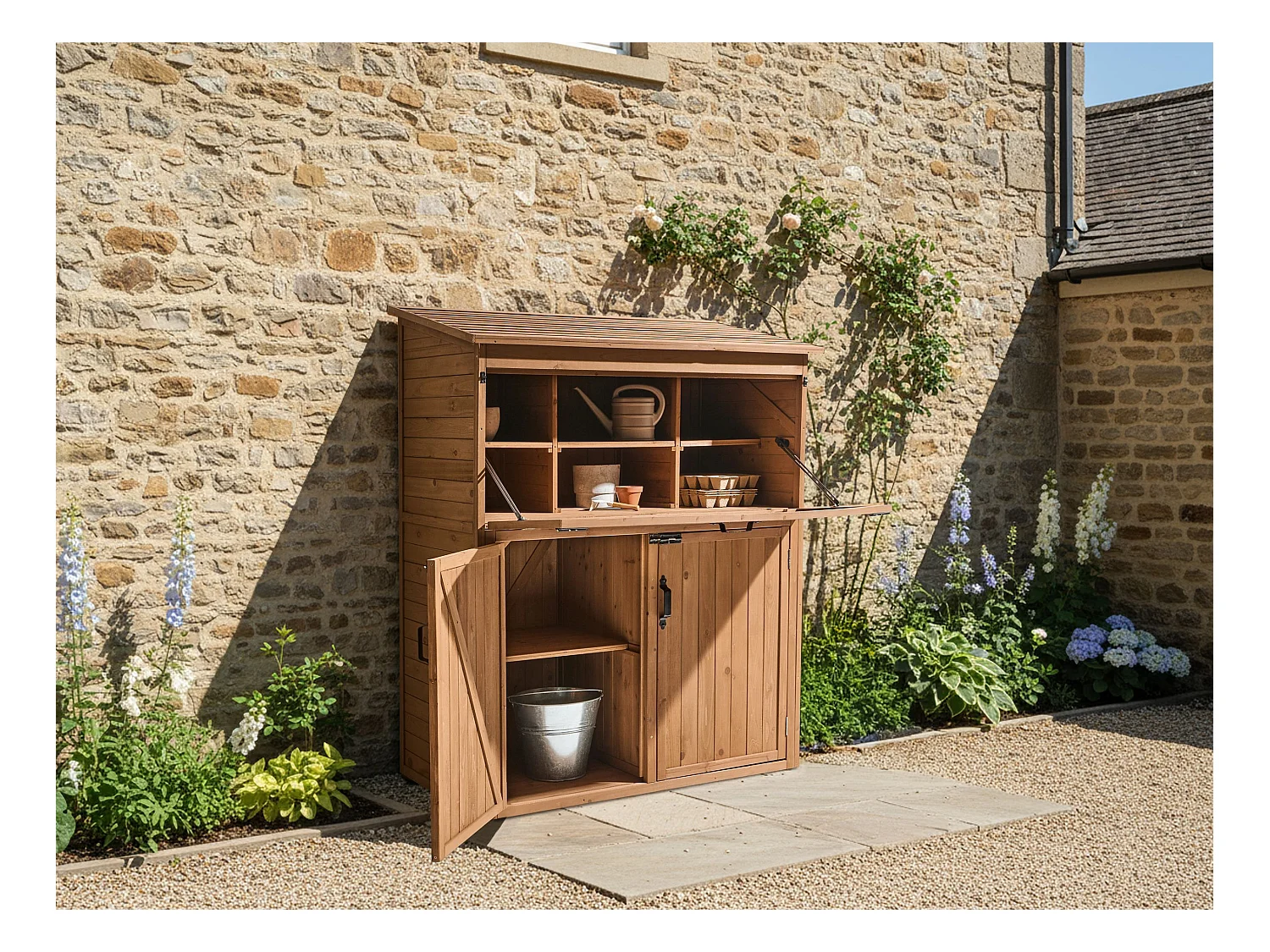 Remise à outils TOFFIA 127 cm 66 cm Marron