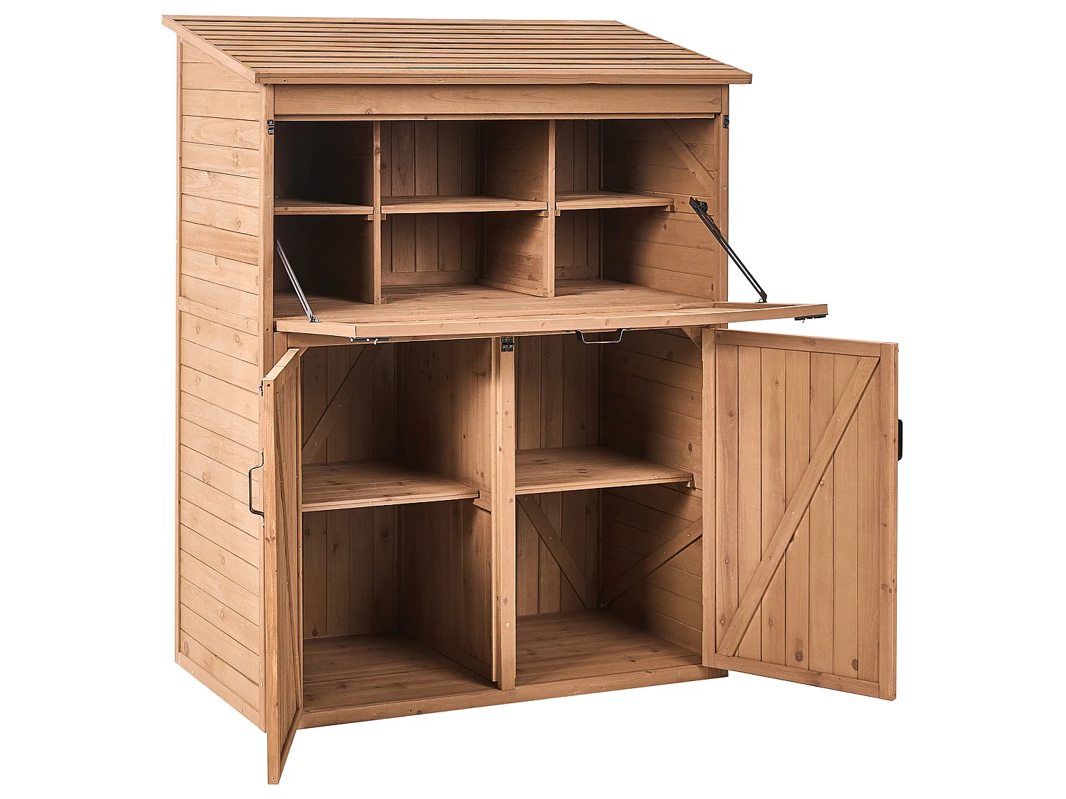 Remise à outils TOFFIA 127 cm 66 cm Bois de sapin Marron