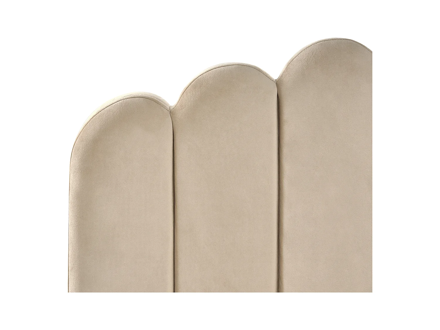 Lit avec sommier Velours SAUVIAN 160 x 200 cm Taupe