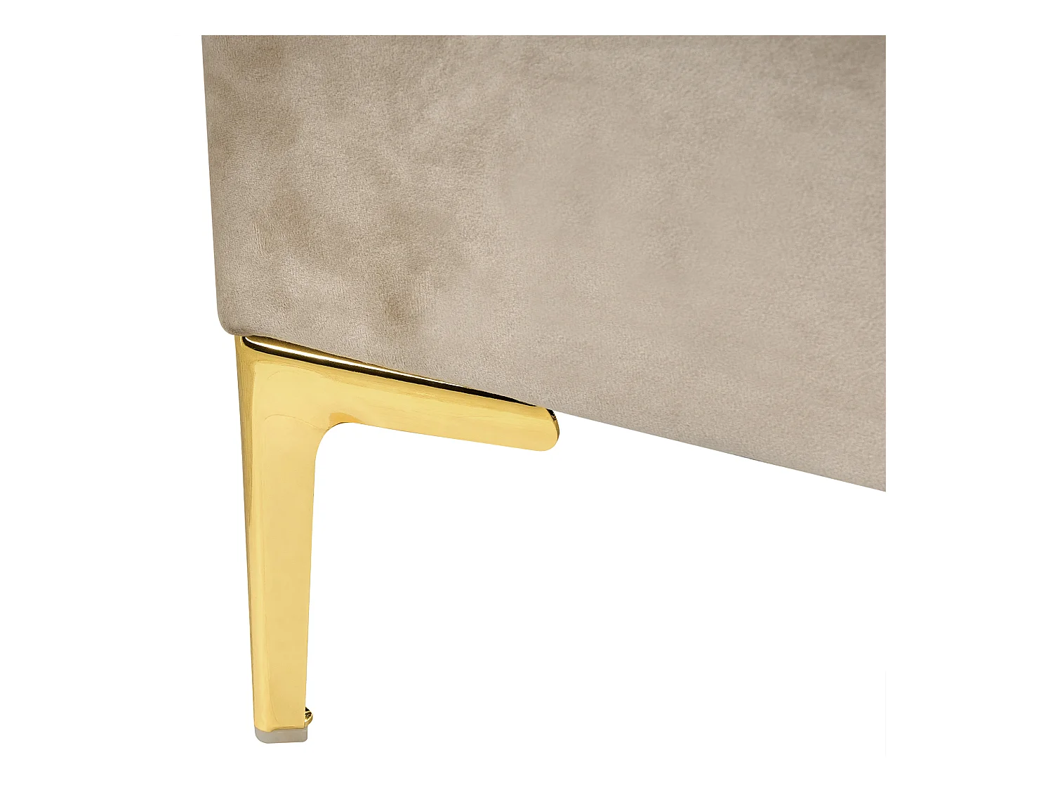 Lit avec sommier Velours SAUVIAN 160 x 200 cm Taupe