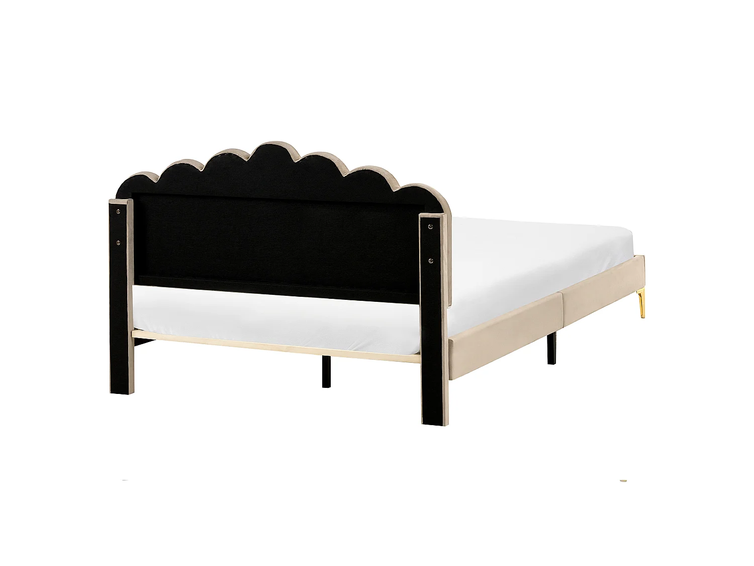 Bed Velvet SAUVIAN 160 x 200 cm (EU King Size) Taupe