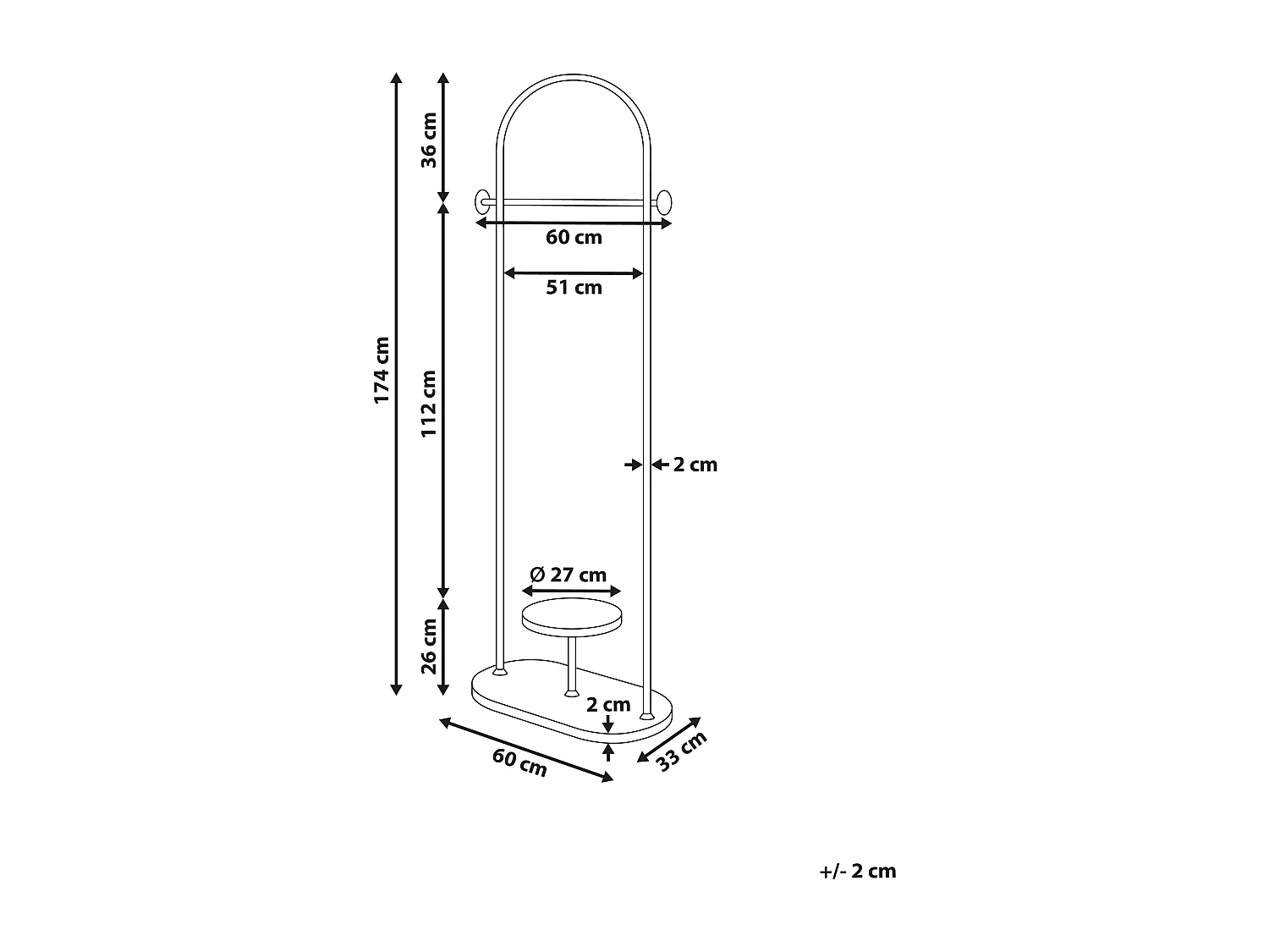 Porte-manteau HARDIN Doré