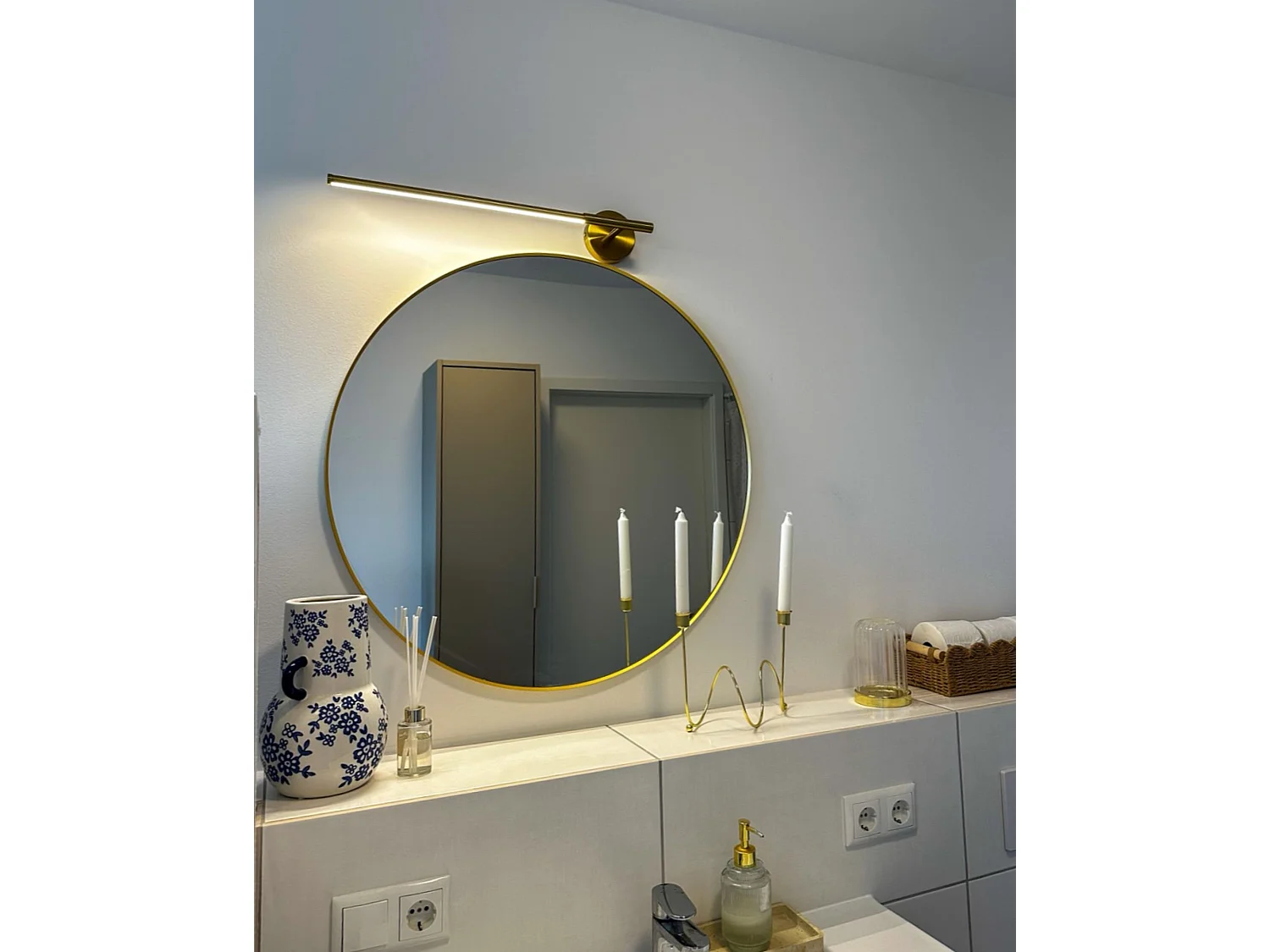 Luminaire LED pour tableau et miroir VOLOGNE Métal Doré