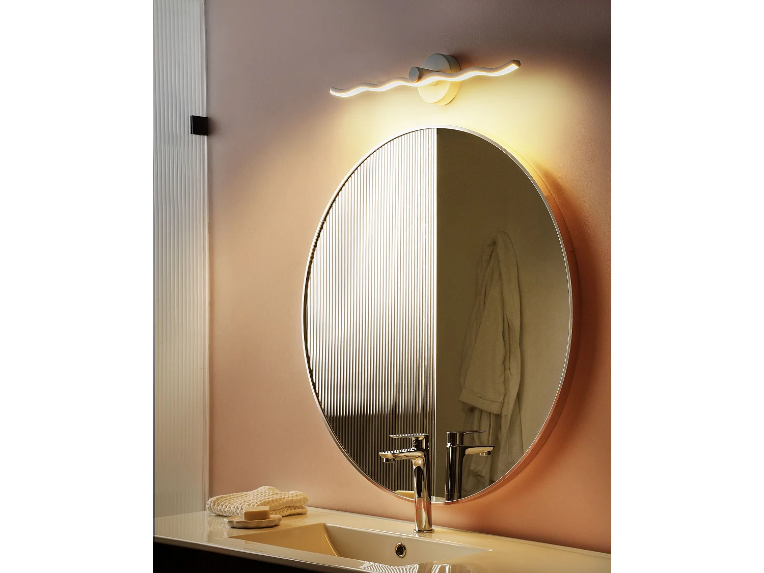 Luminaire LED pour tableau et miroir AILETTE Métal Blanc