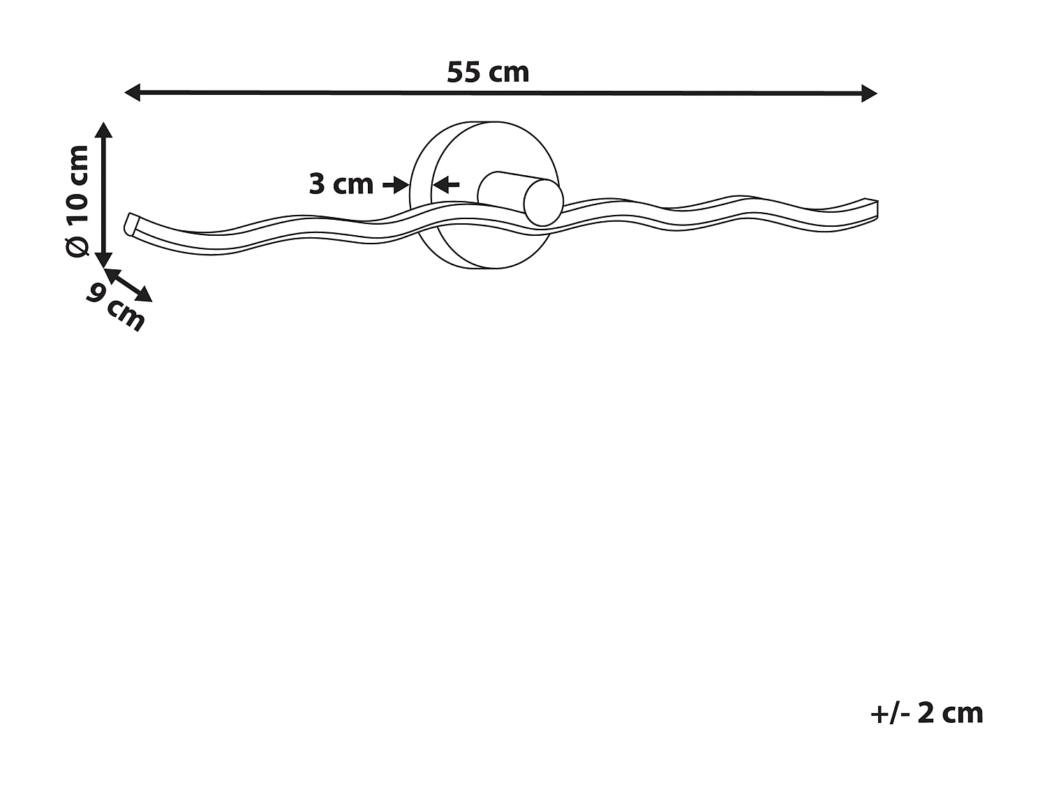 Luminaire LED pour tableau et miroir AILETTE Métal Blanc