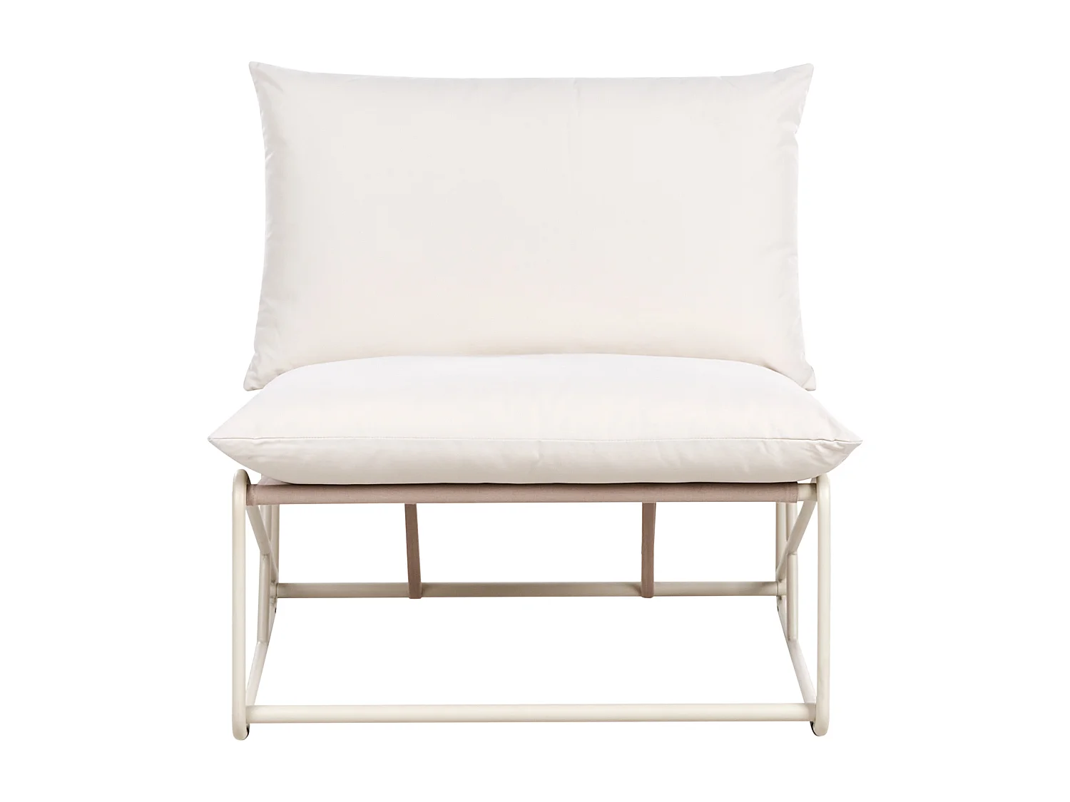 Chaise de jardin avec coussin PICO Métal Beige clair