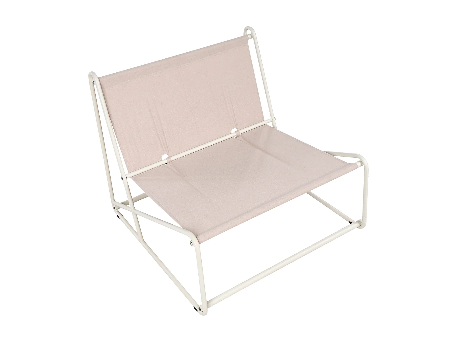 Chaise de jardin avec coussin PICO Métal Beige clair