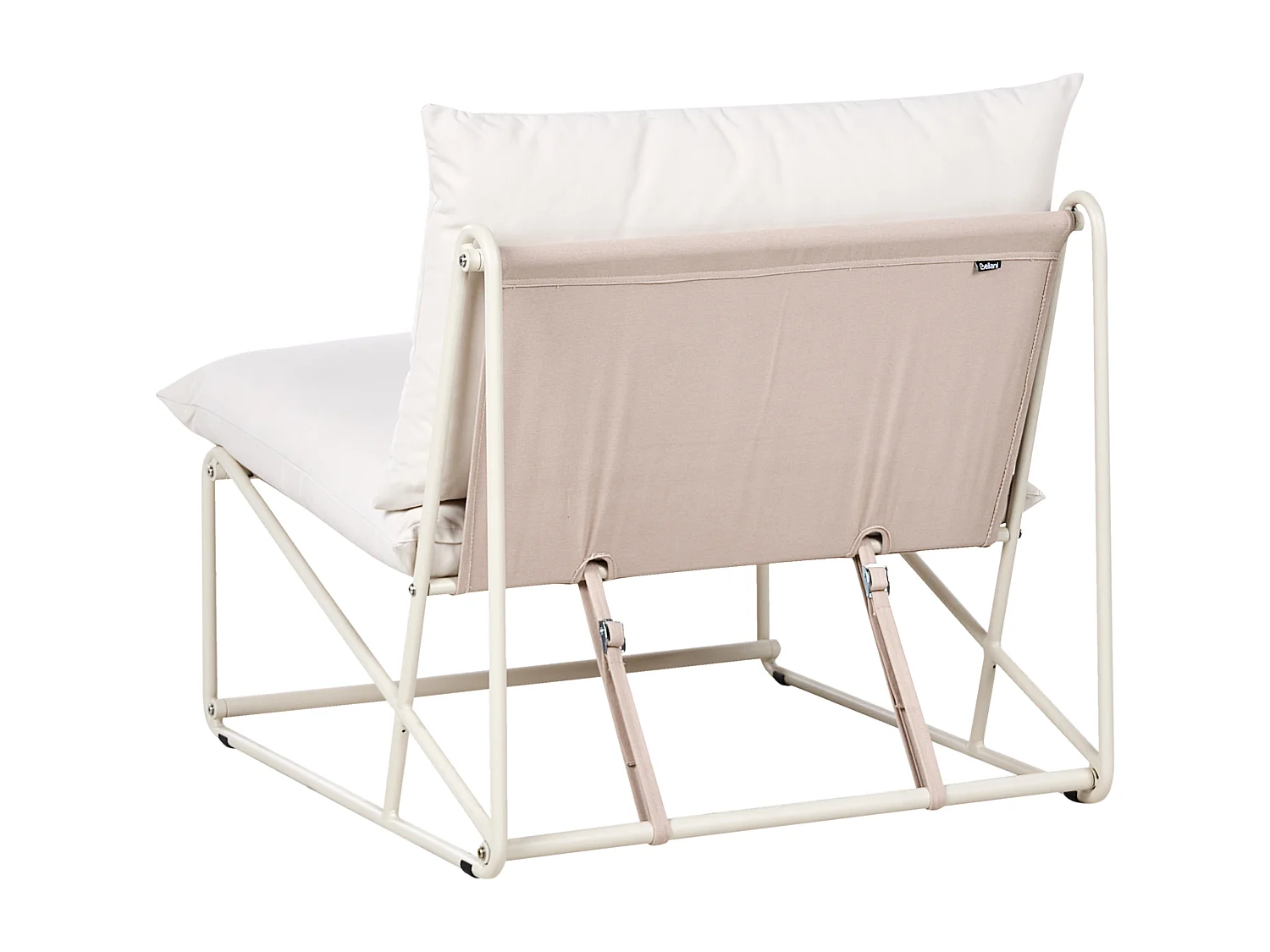 Chaise de jardin avec coussin PICO Métal Beige clair