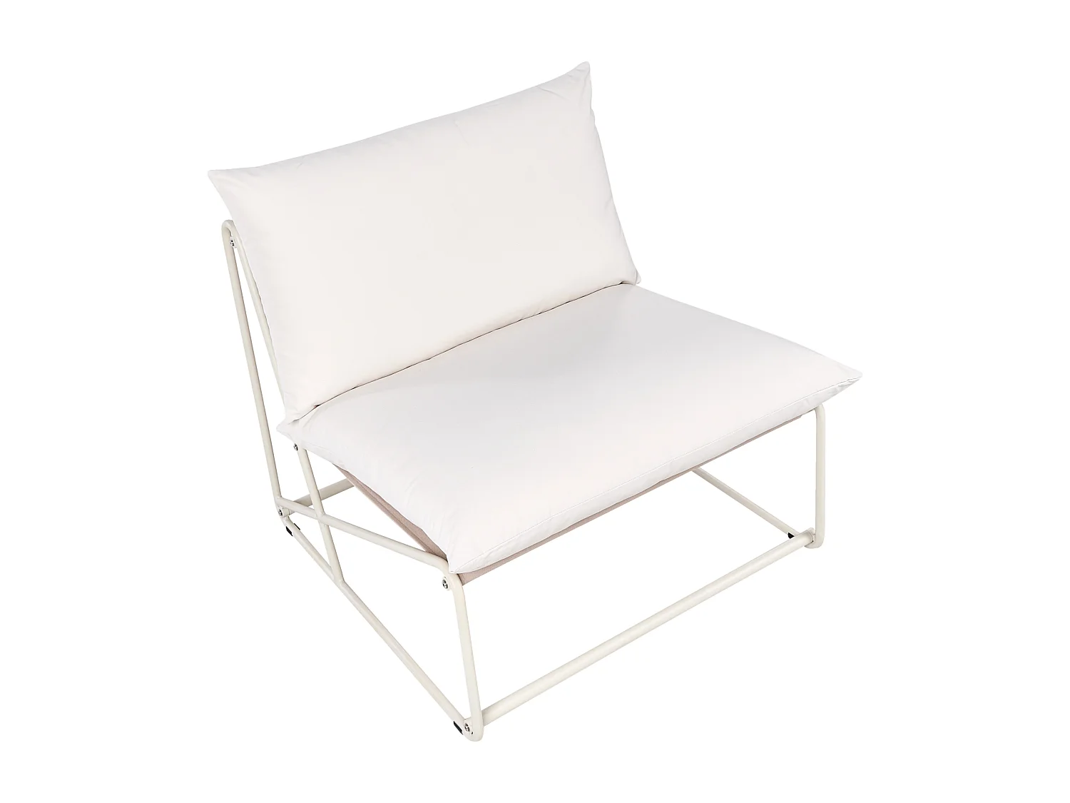 Chaise de jardin avec coussin PICO Métal Beige clair