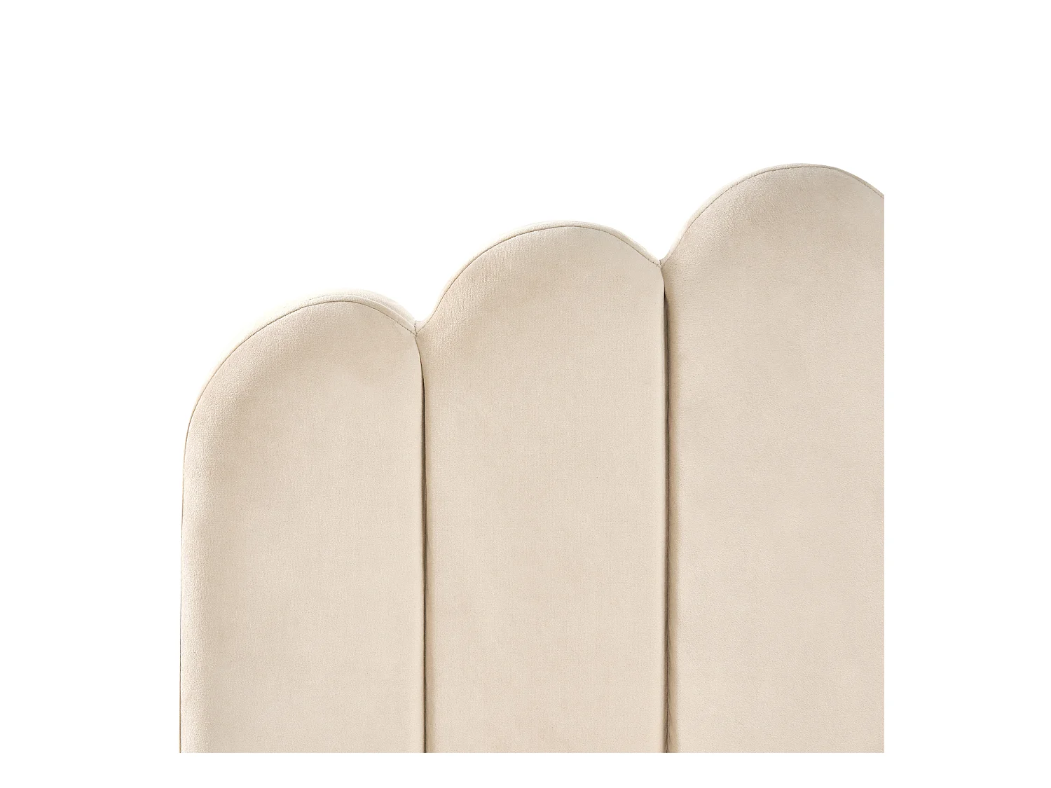 Lit avec sommier Velours SAUVIAN 180 x 200 cm Beige