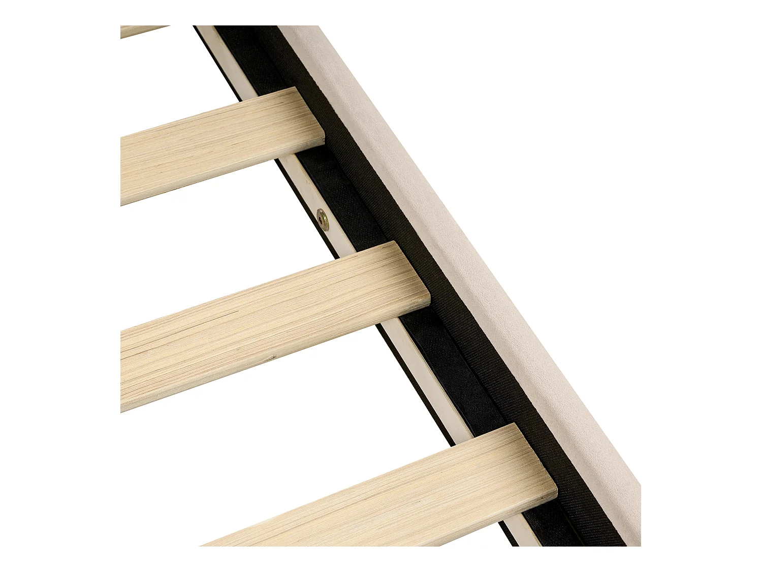 Lit avec sommier Velours SAUVIAN 180 x 200 cm Beige