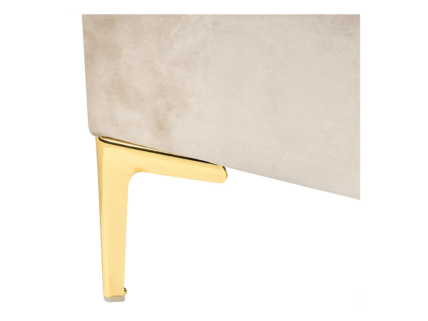 Lit avec sommier Velours SAUVIAN 180 x 200 cm Beige