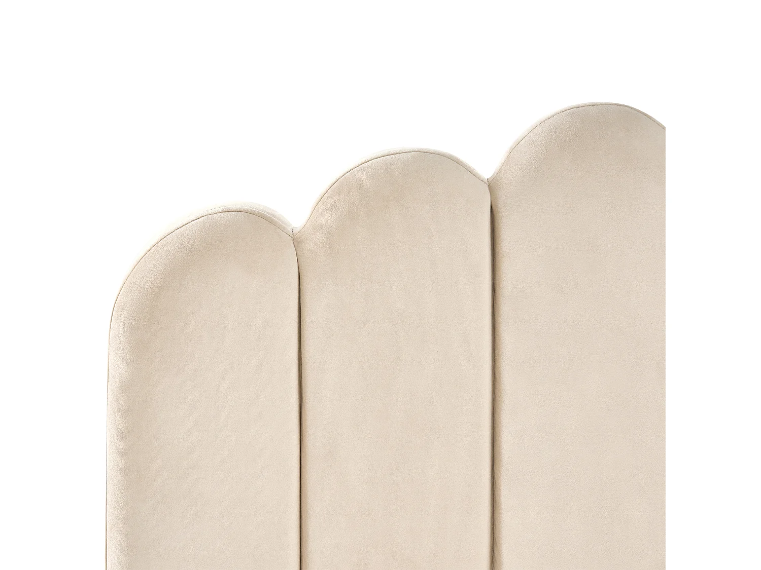 Lit avec sommier Velours SAUVIAN 180 x 200 cm Beige