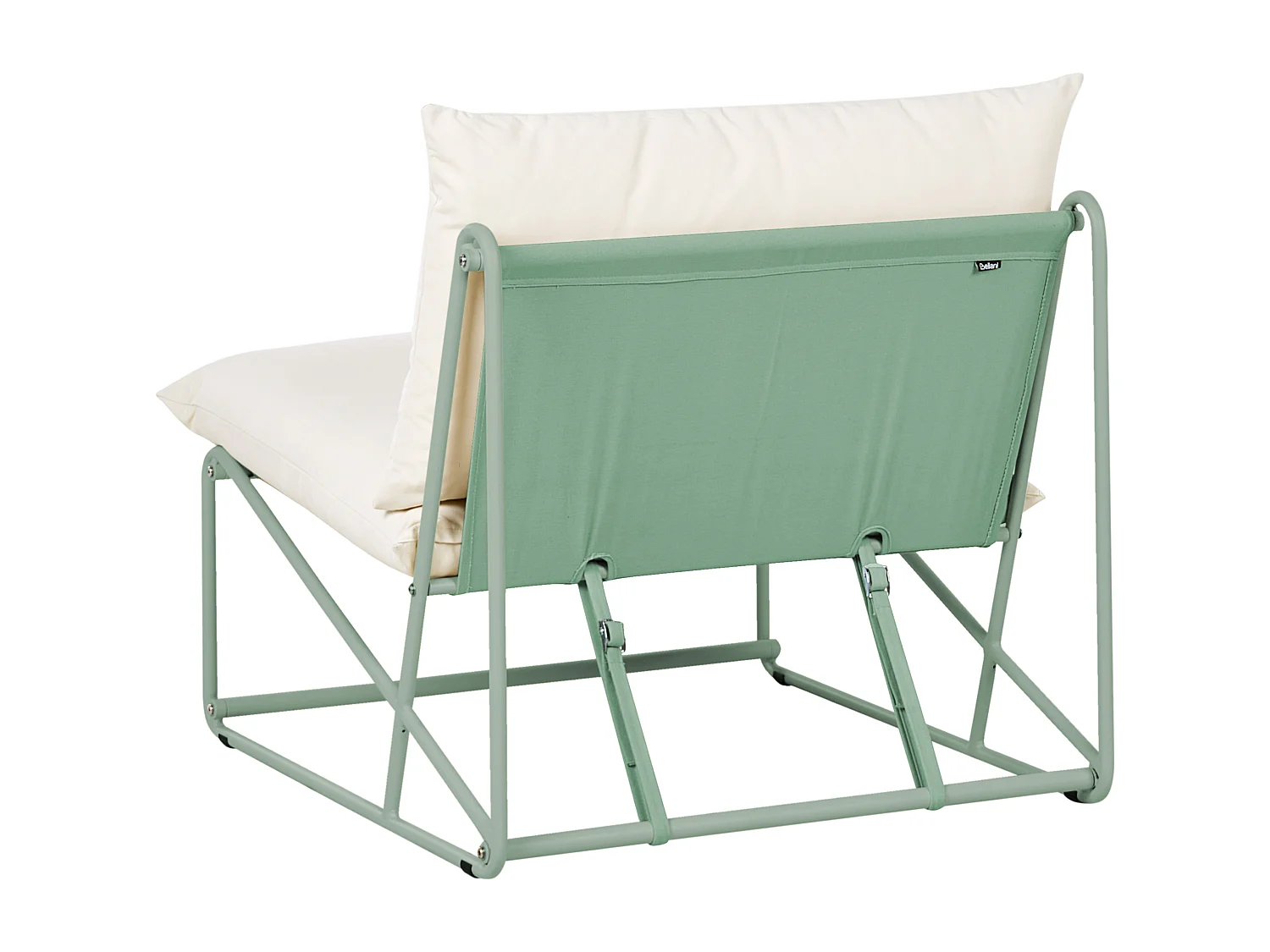 Chaise de jardin avec coussin PICO Métal Vert