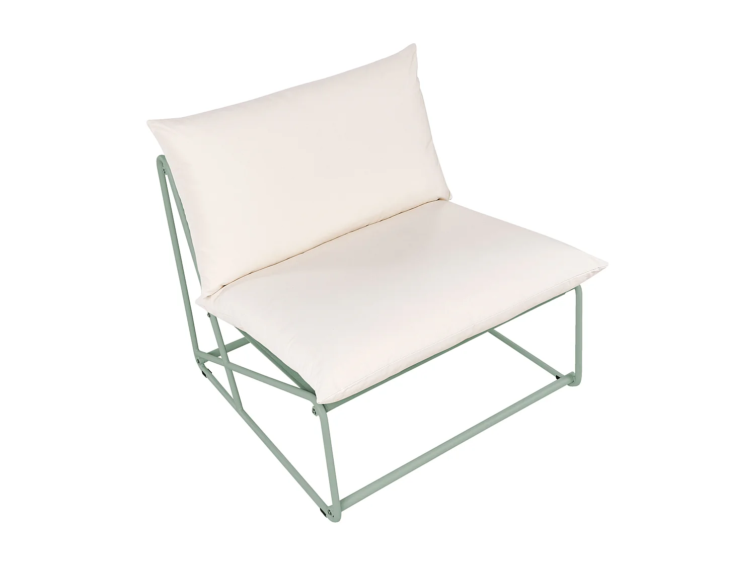 Chaise de jardin avec coussin PICO Métal Vert