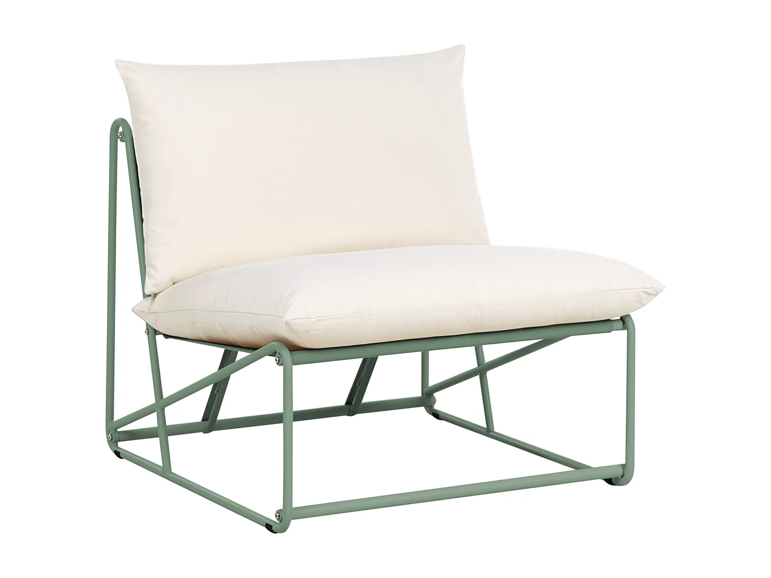Chaise de jardin avec coussin PICO Métal Vert