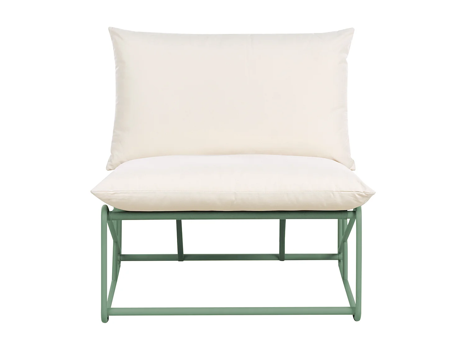 Chaise de jardin avec coussin PICO Métal Vert