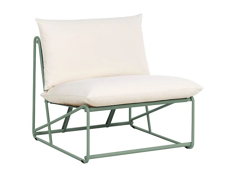 Chaise de jardin avec coussin PICO Métal Vert