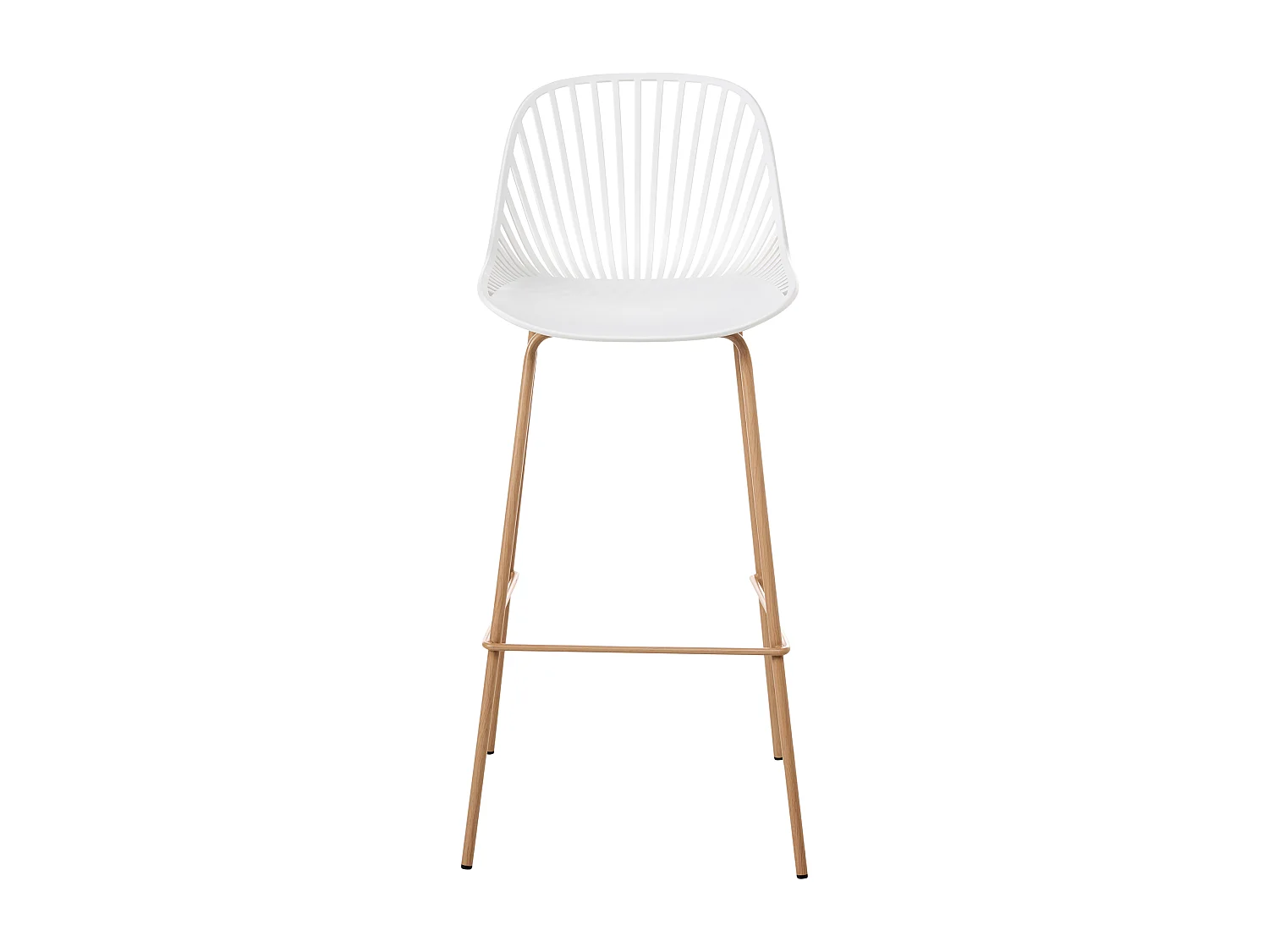 Lot de 4 chaises de bar KLEVE Blanc