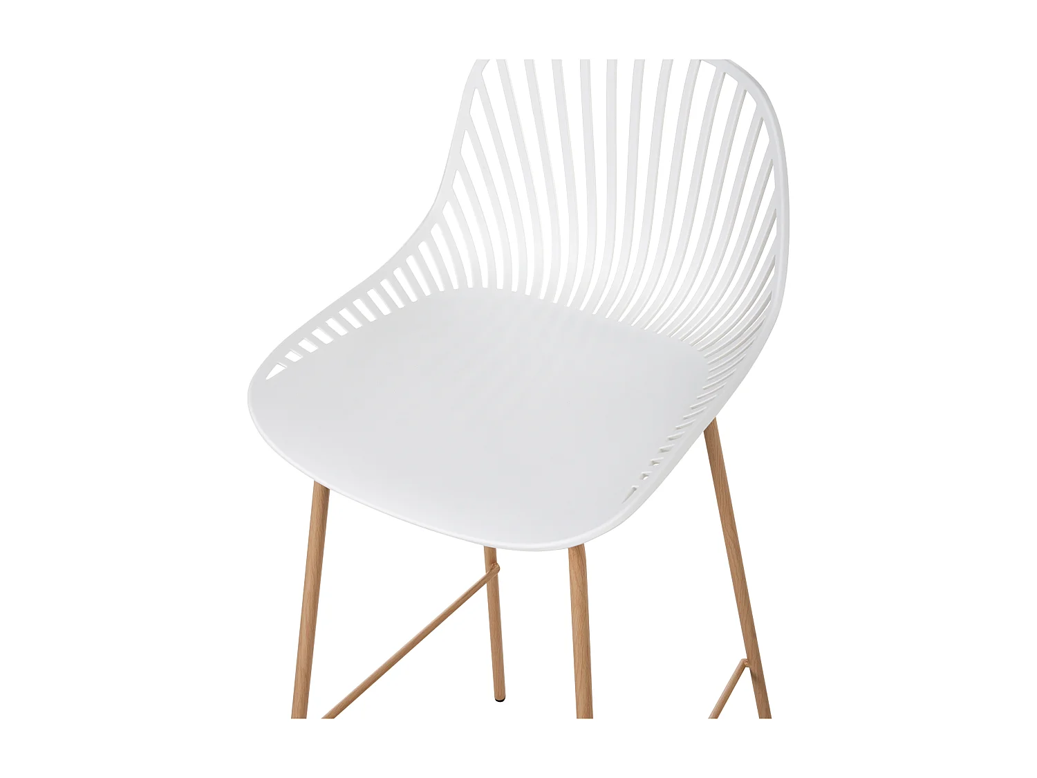 Lot de 4 chaises de bar KLEVE Blanc