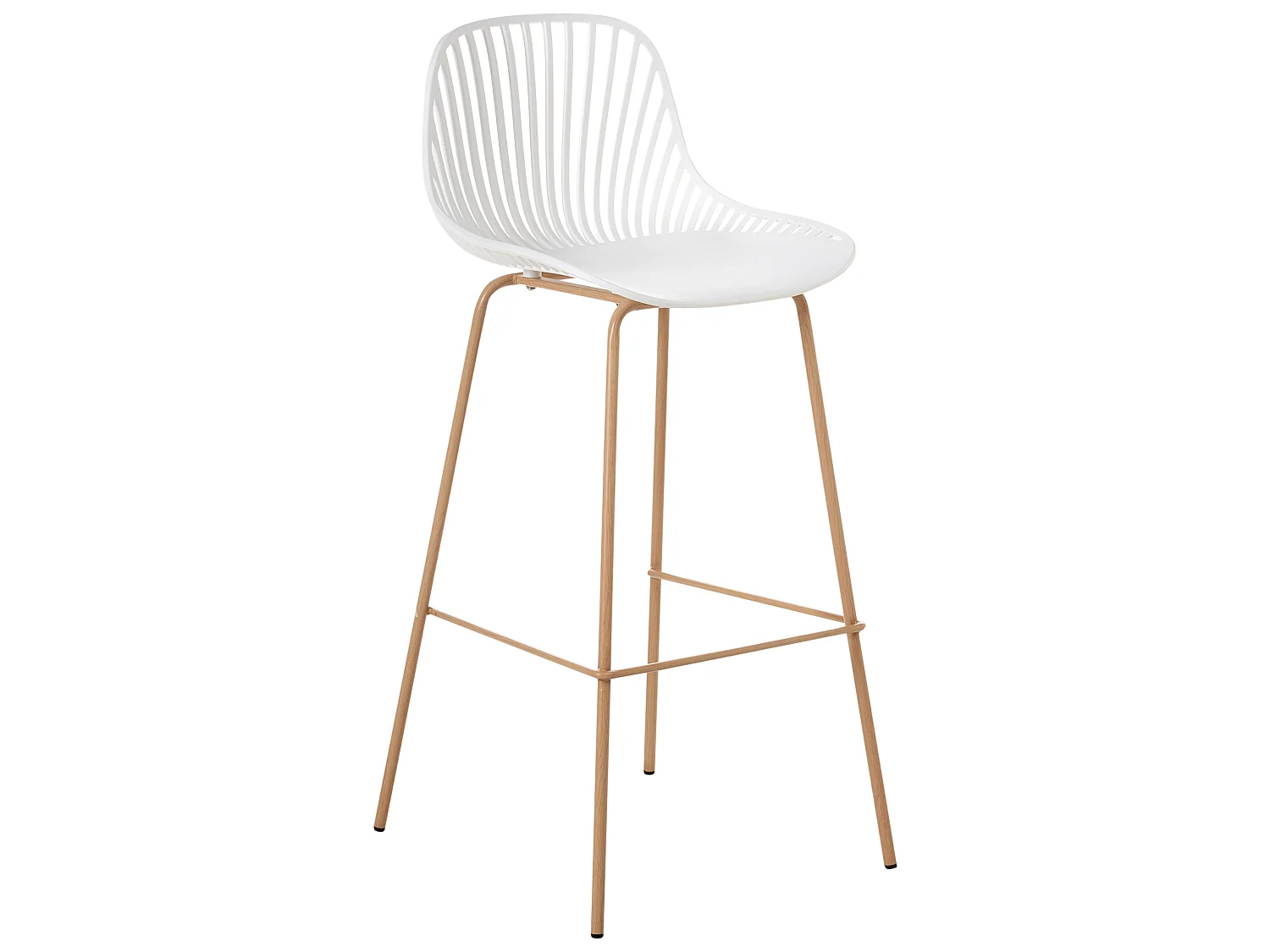 Lot de 4 chaises de bar KLEVE Blanc
