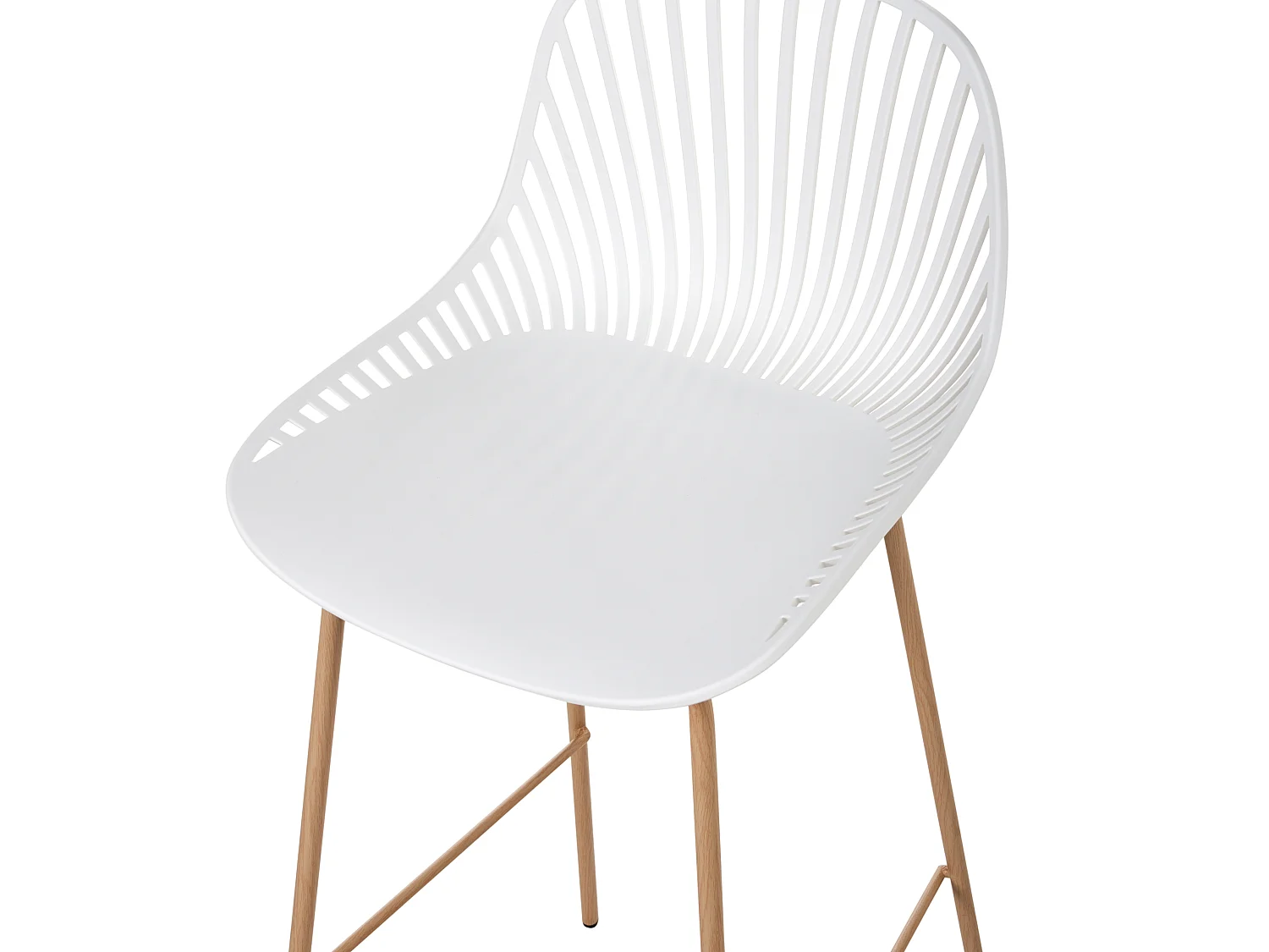 Lot de 4 chaises de bar KLEVE Blanc