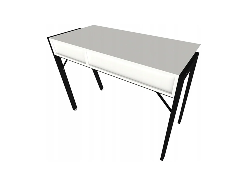 MODERNO SCRIVANIA CON CASSETTI LOFT BIANCO SU GAMBE NERE PREMIUM 80 CM