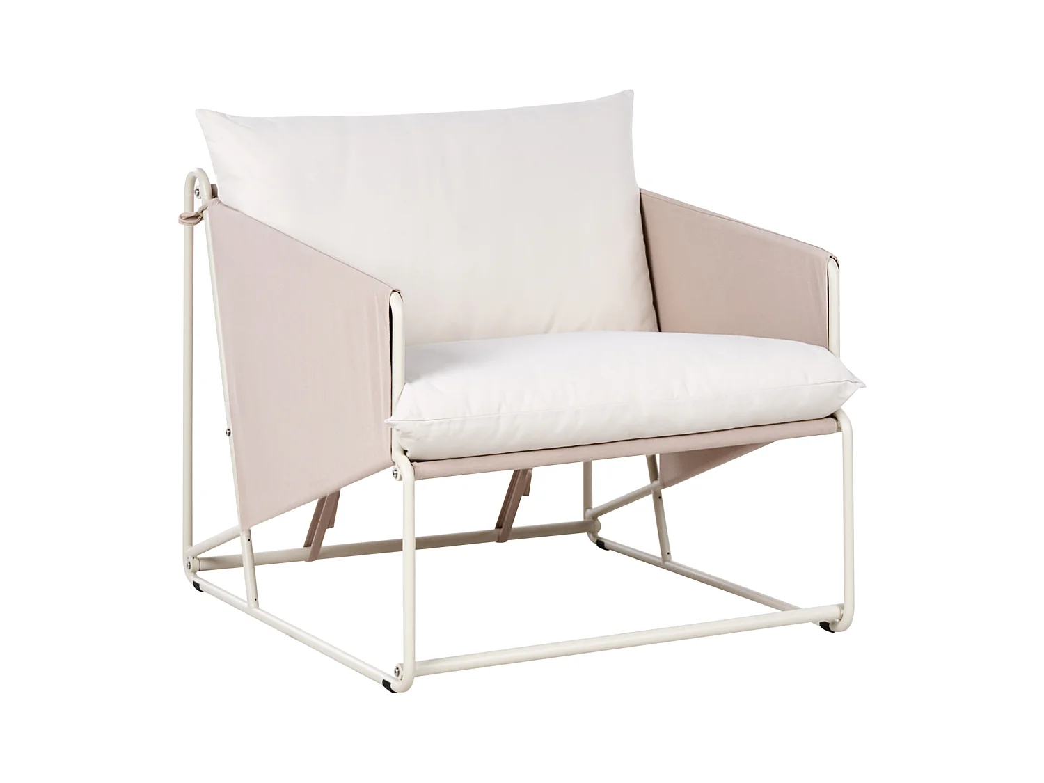 Chaise de jardin avec coussin PONTE Métal Taupe