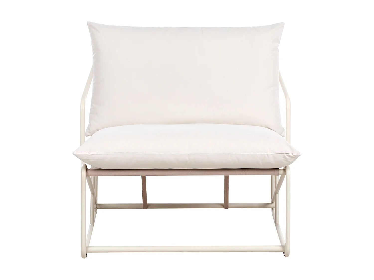 Chaise de jardin avec coussin PONTE Métal Taupe