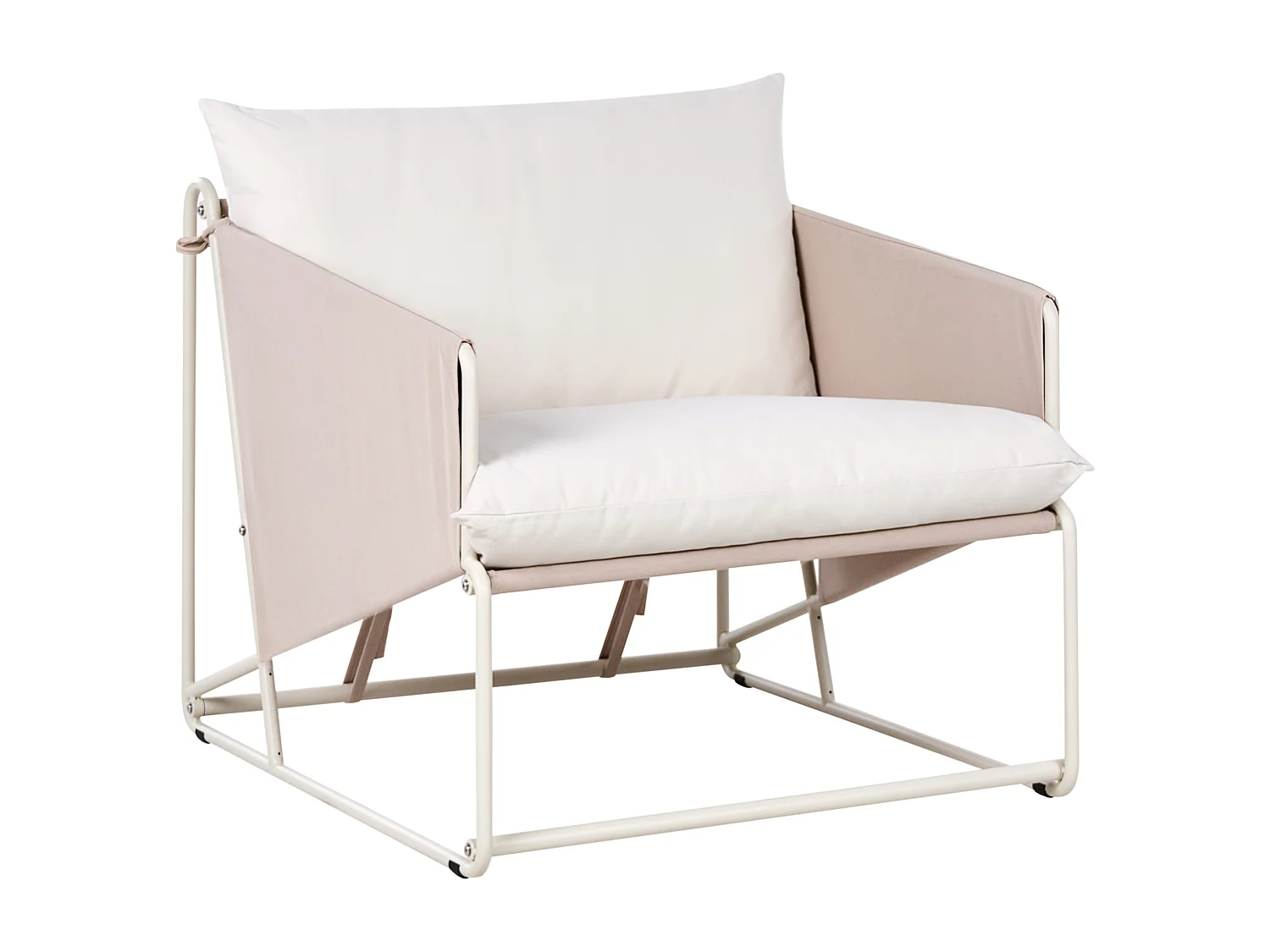 Chaise de jardin avec coussin PONTE Métal Taupe