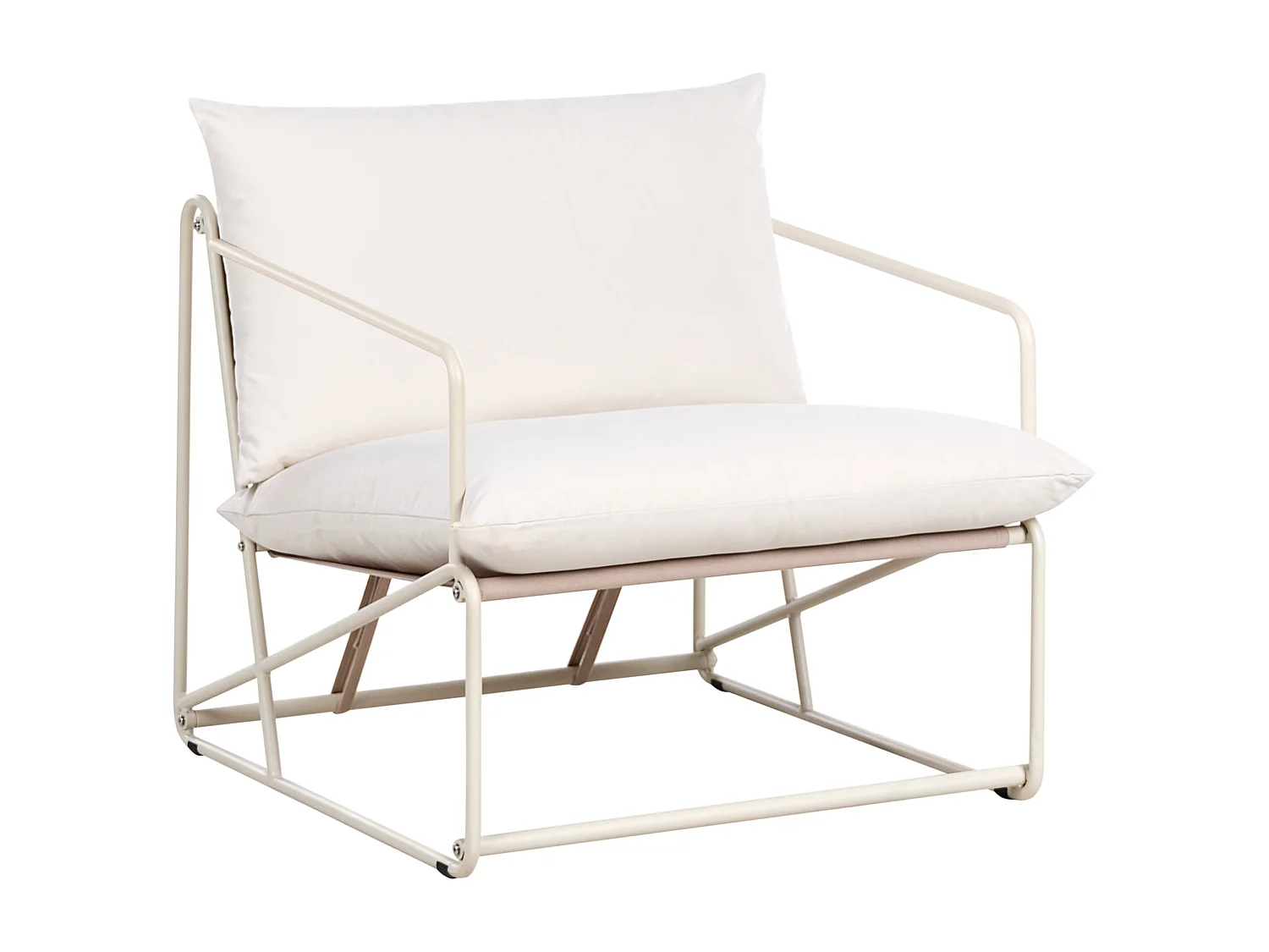 Chaise de jardin avec coussin PONTE Métal Taupe
