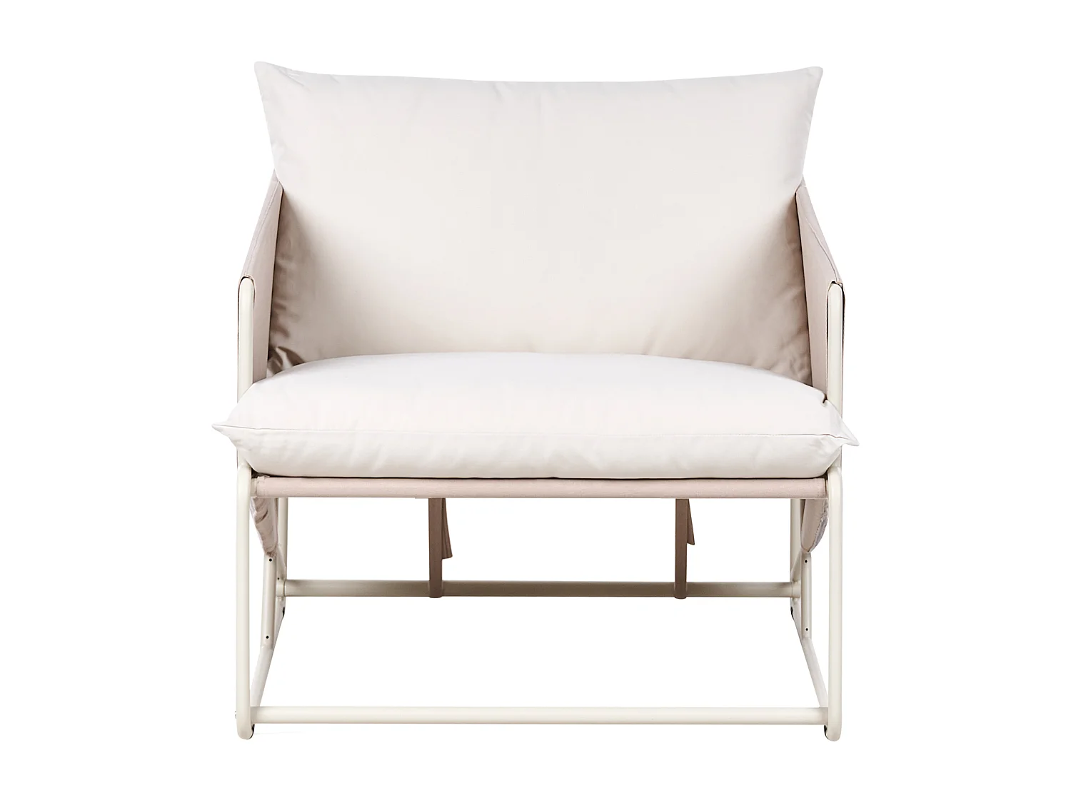 Chaise de jardin avec coussin PONTE Métal Taupe