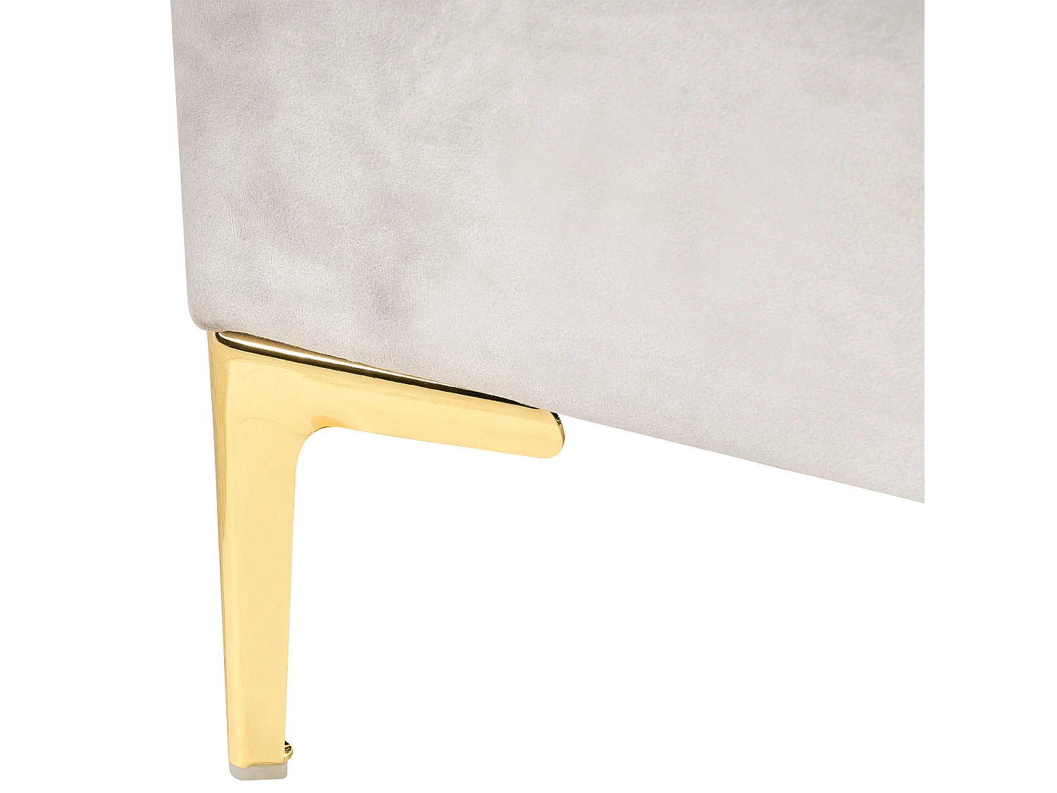 Lit avec sommier Velours SAUVIAN 180 x 200 cm Blanc cassé