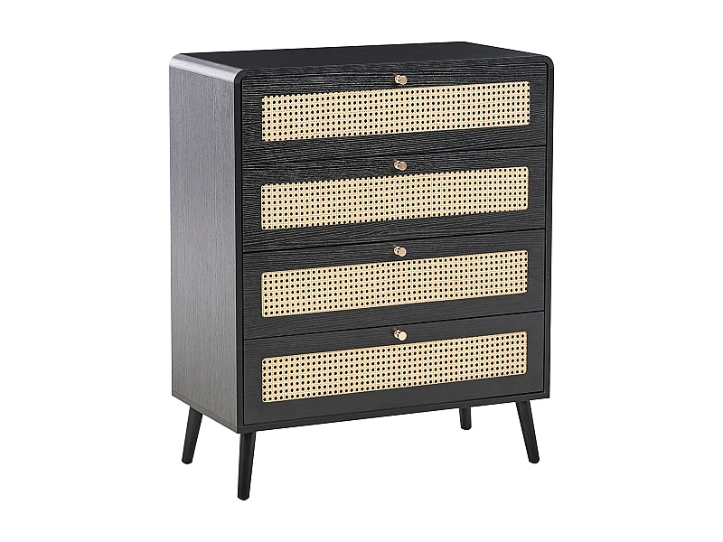 Commode à 4 tiroirs MOURA Noir