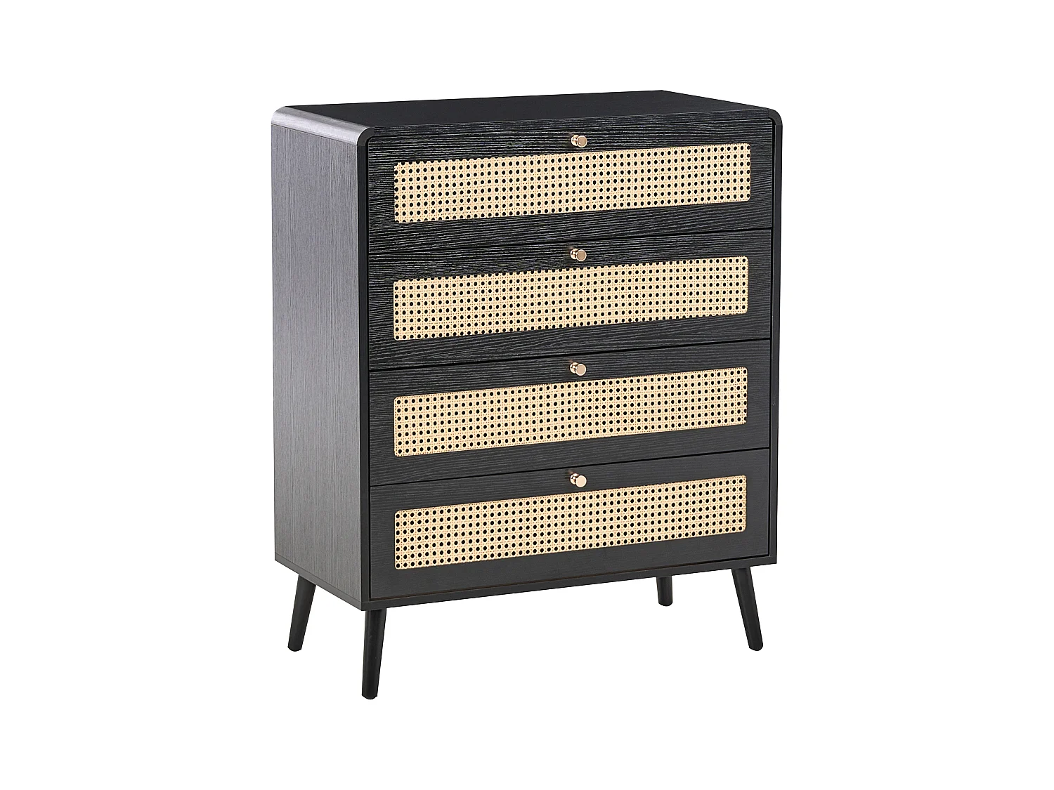 Commode à 4 tiroirs MOURA Noir