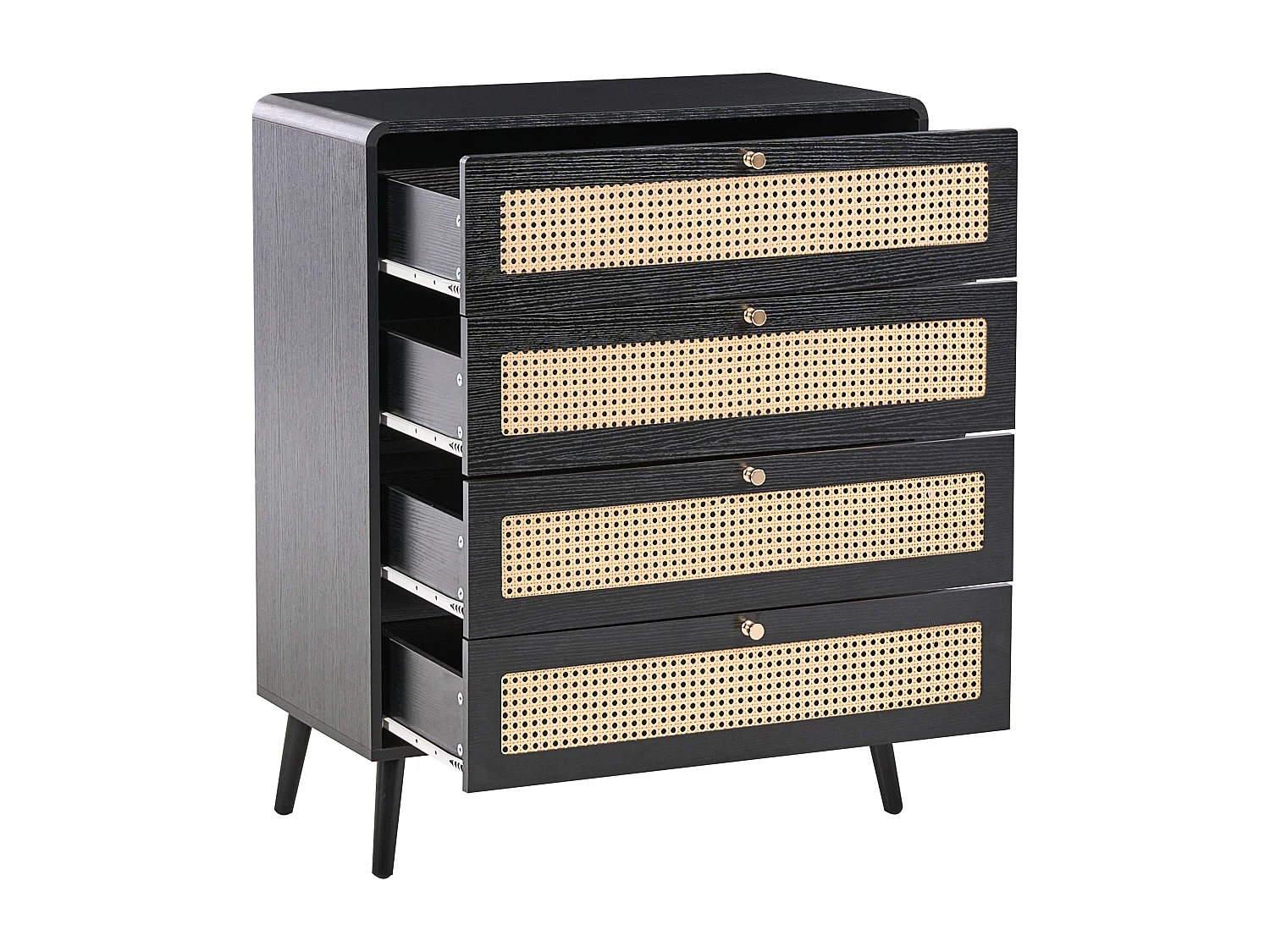 Commode à 4 tiroirs MOURA Noir